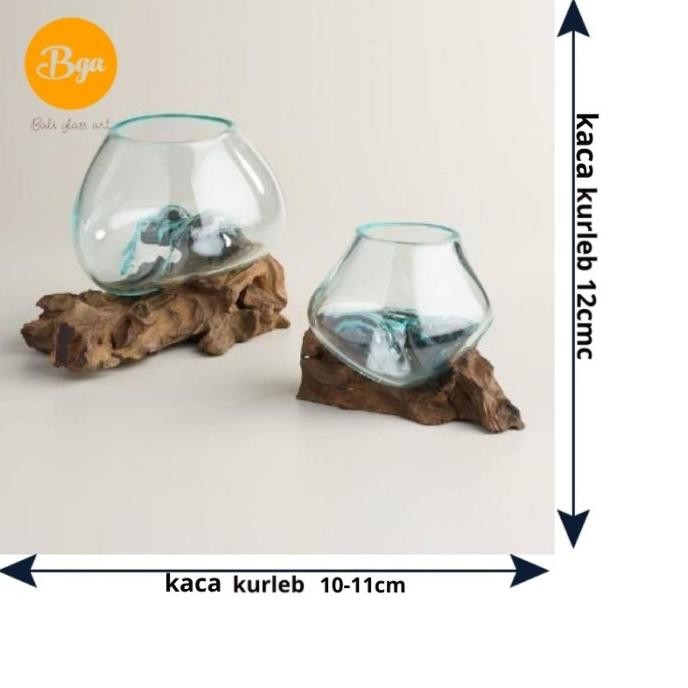 Aquarium Alas Kayu/Kaca Tiup/Fas Vas Bunga Kaca Aquascape Aquarium