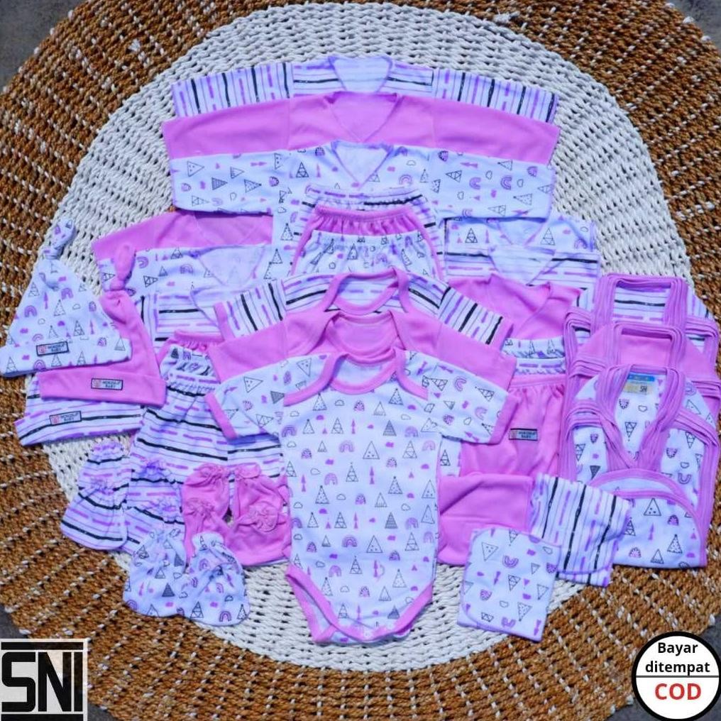 39 Pcs - Series Lilac Paket Perlengkapan Bayi Baru Lahir SNI 0-4 Newborn Baby Gift Set Parsel AST