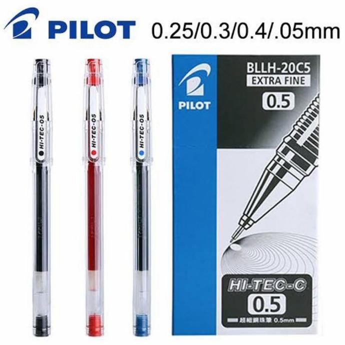 

BEBAS ONGKIR - lusinan Pulpen Pilot Hitec 0,25/0,3/0,4/0,5 original Hitam Stainless