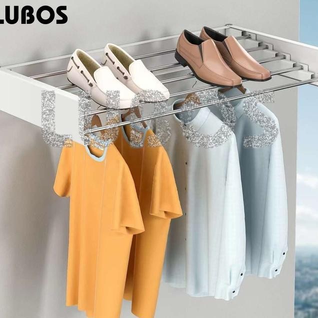 Lubos Jemuran Baju Invisible Dinding Lipat Gantung Apartemen Minimalis
