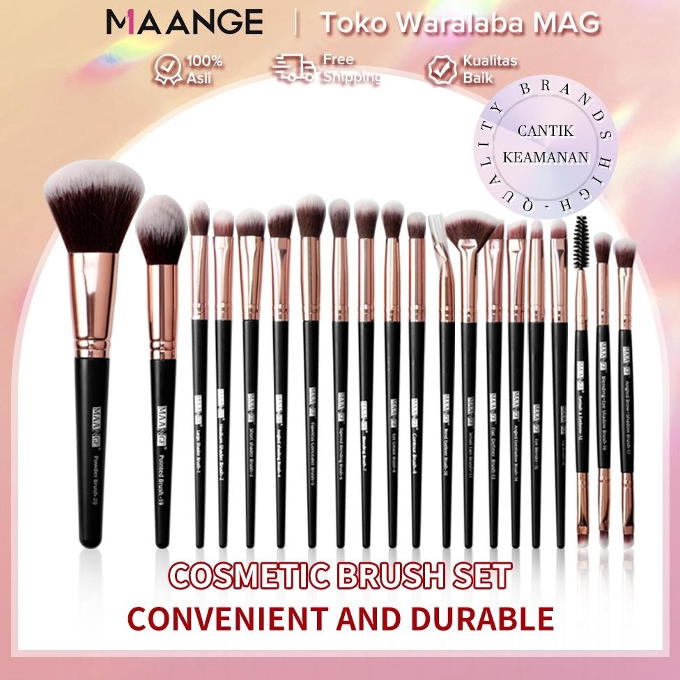 

baru set kuas make up maange 20pcs kuas blush on, eyeshadow, powder profesional