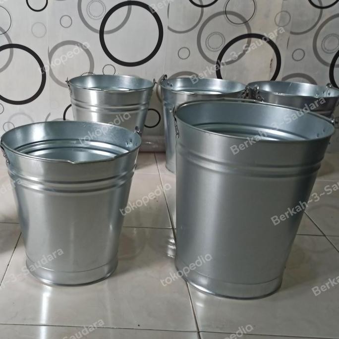 BEBAS ONGKIR - ember kaleng galvanis / pot kaleng