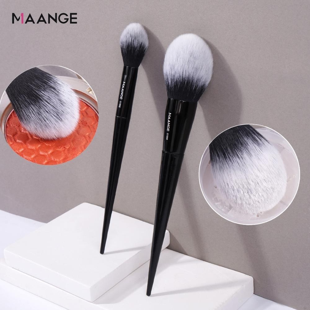 

baru maange kuas makeup 2pcs brush bedak & blush on lembut kualitas premium