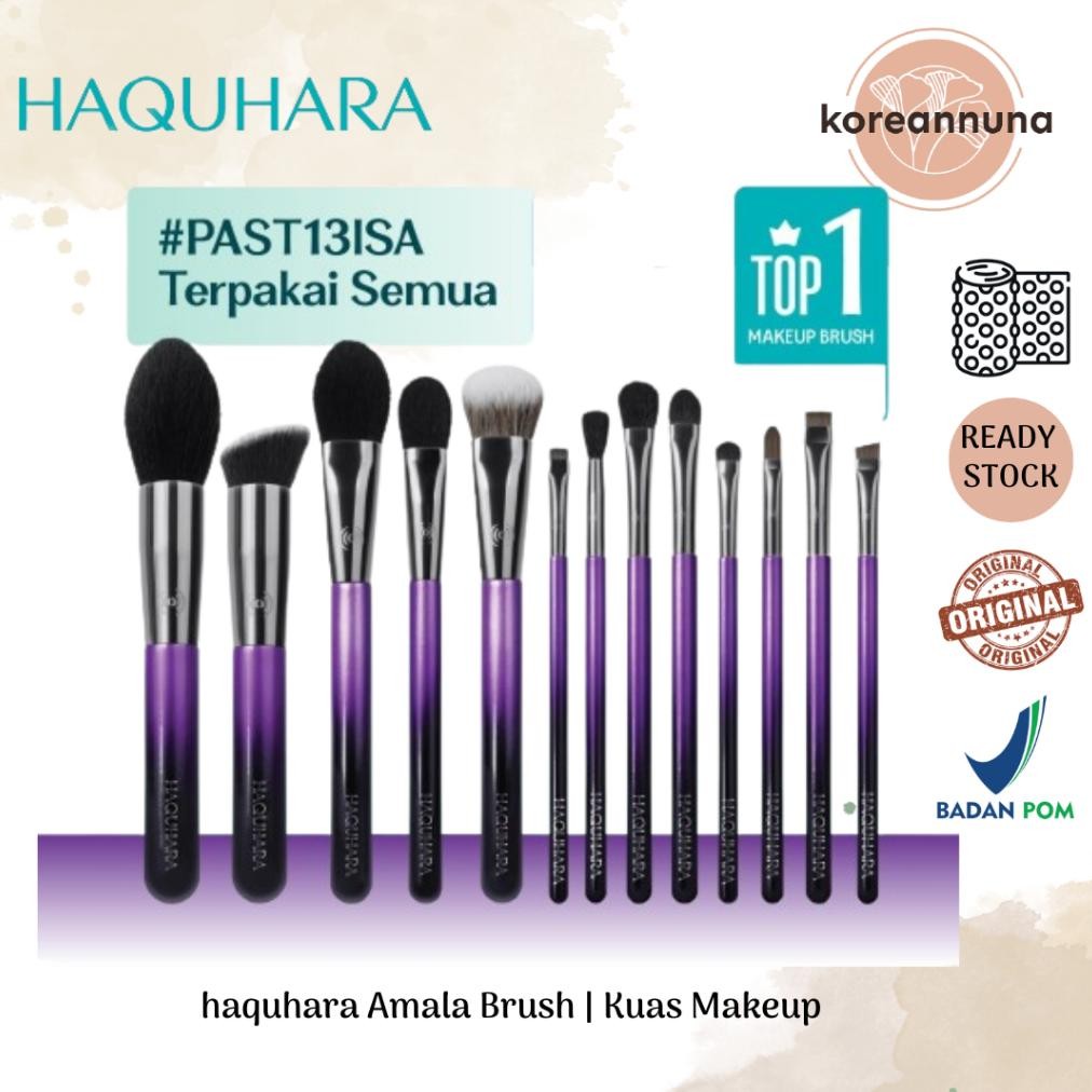 

baru haquhara amala brush set - kuas makeup wajah & mata profesional