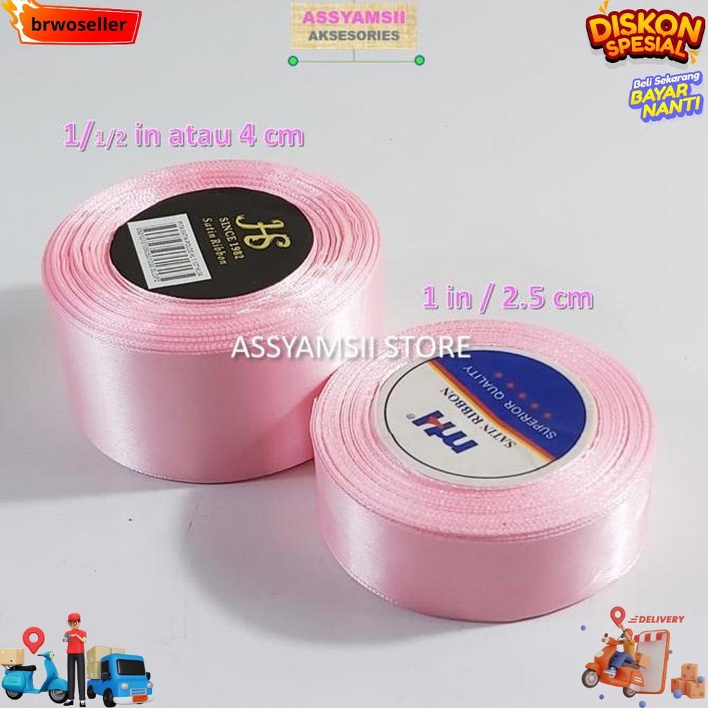 

Pita Satin Sateen 2 Cm 2.5 Cm 4 Cm Bahan Bucket Buket Bunga Hampers Souvenir Per Roll Gratis Ongkir