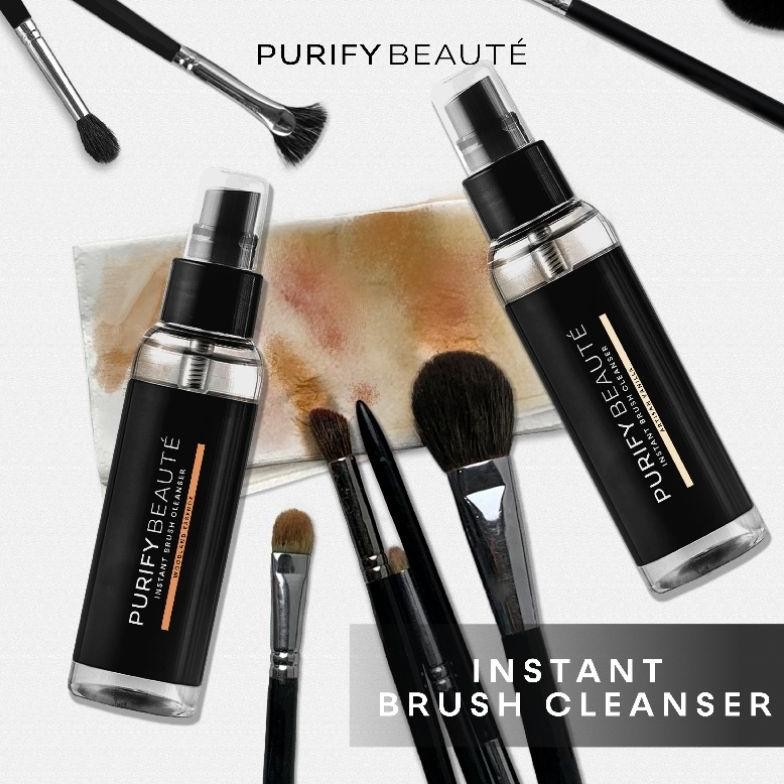 

baru brush cleaner instan spray - pembersih kuas makeup langsung kering