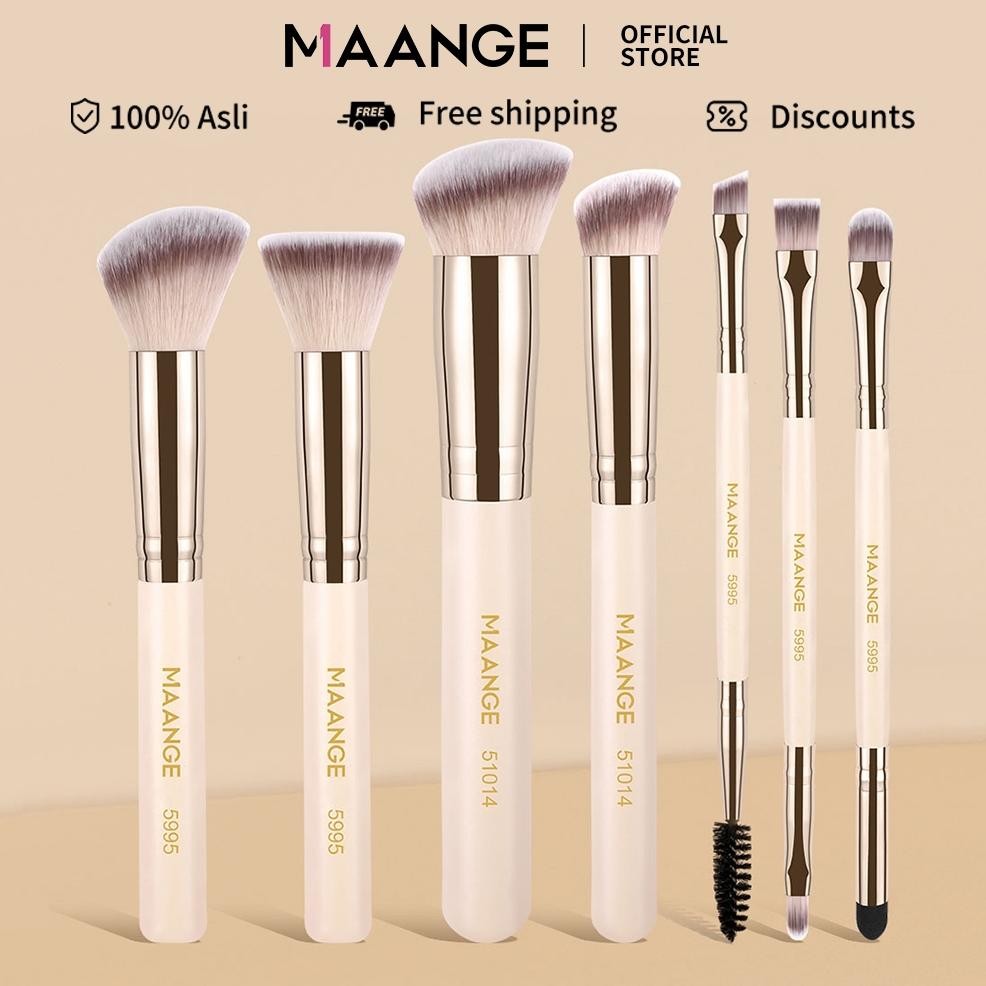 

baru maange 7pcs makeup brush set 51882 - concealer, foundation, detail brush