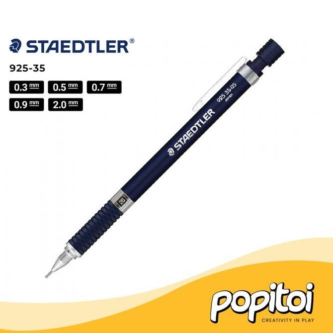 

TERLARIS - Staedtler 925-35 Drafting Mechanical Pencil 0.3 0.5 0.7 0.9 2.0 mm Pensil Mekanik Cetek