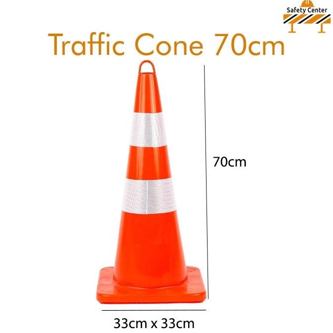 Traffic Cone / Safety Traffic Cone 70 cm / Traffic Cone Rubber 70cm / Kerucut Lalu Lintas