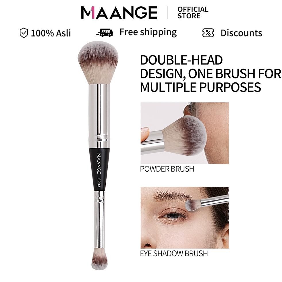 

baru maange kuas makeup double ended - bedak, blush, eyeshadow 2-in-1 brush 5993