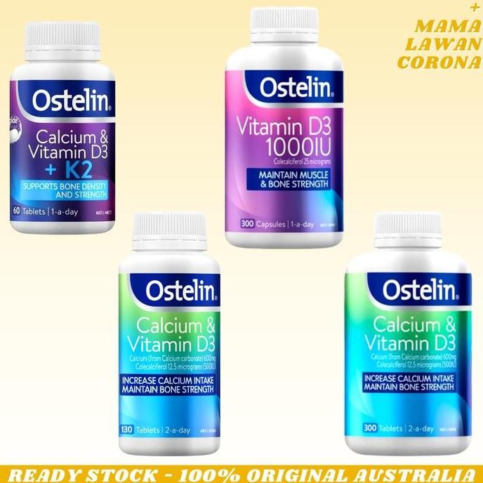 TERMURAH - OSTELIN Calcium & Vitamin D3 130 300 Tablets OSTELIN D3 CAL DK2 60