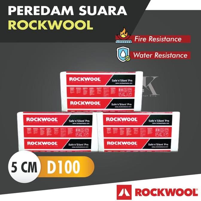 new   Rockwool D100 5cm / Rockwool / Busa Peredam / Glasswol / Peredam Ruang