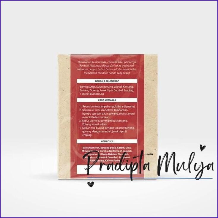 

Cuci Gudang..!! Bumbu Sop Buntut Rempah Nusantara 60 Gr ( 2 Pcs)