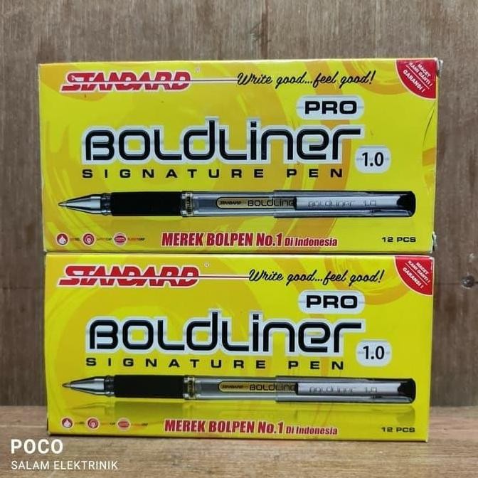 

TERBARU - Pen BoldLiner Pro Standard 1.0 hitam biru 1 lusin