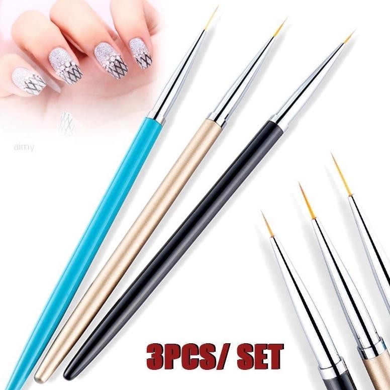 

baru set kuas liner & nail art - kuas detail untuk lukis kuku & mata