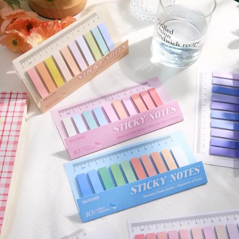 

200 Sheets/set of Moranti Colored Index Stickers for Marking, Message Creative Stationery Stickers