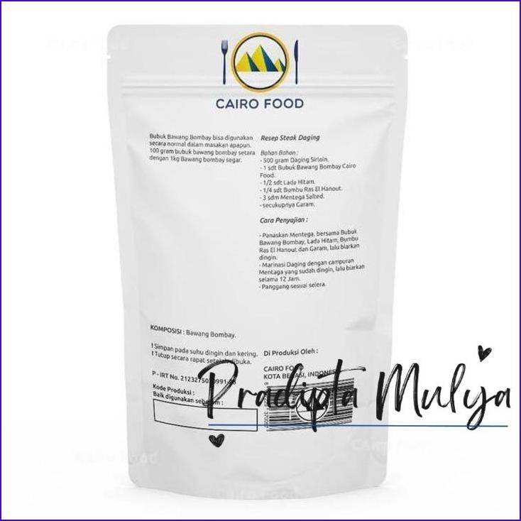 

Cuci Gudang..!! Bawang Bombay Bubuk Cairo Food - 100 Gram