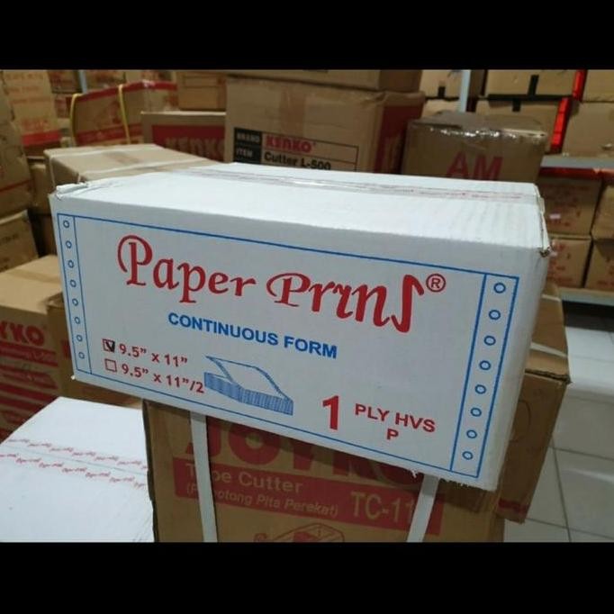

TERMURAH - Paper Print Continuous Form 1 Ply Rangkap 1 Full / 1 Rangkap Bagi 2
