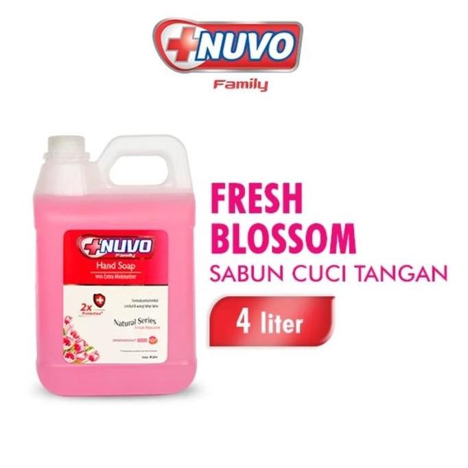 sabun cuci tangan nuvo 4 liter merah pink