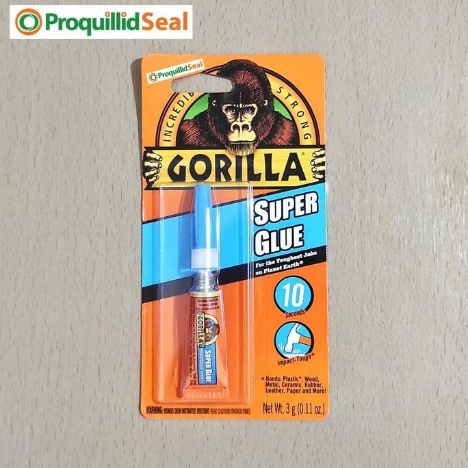 

LEM GORILLA SUPER GLUE KULIT KARET PLASTIK BESI KAYU KERAMIK KUAT 3 G LL