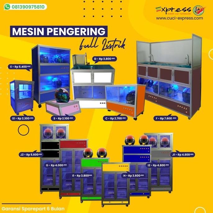 TERBARU - Mesin Pengering Cuci Helm Express tipe C - Hanya Mesin