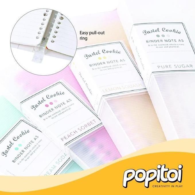 

TERMURAH - Kokuyo Pastel Cookie Loose Leaf Binder A4 A5 B5 with Index Tabs note book buku catatan