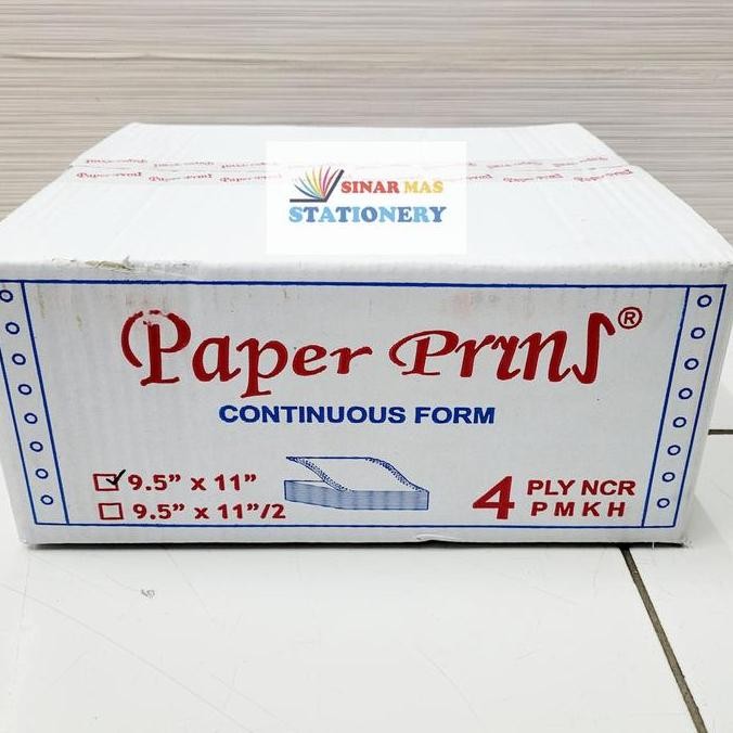 

TERBARU - kertas continous form / Kertas Komputer Paper Prins 9 1/2 11" 4 Play