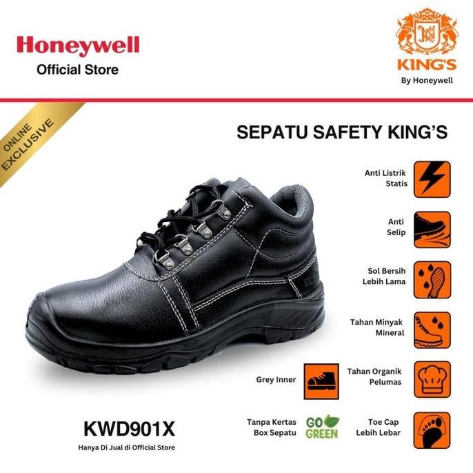 Sepatu Safety Kings Safety Shoes Original KWD901X Black Boots safety shoes Pria