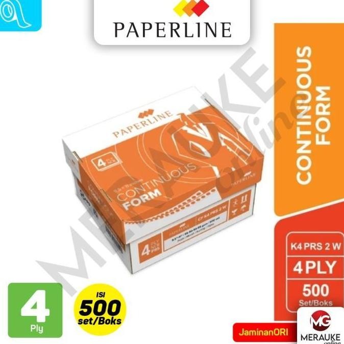 

TERLARIS - Continuous Form Paperline 4 Ply K4 PRS P/W (500 set per Box)