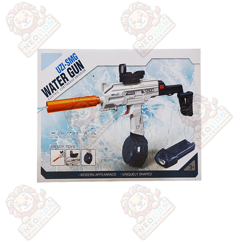 Mainan Anak Electric Pistol Peluru Air UZI SMG Water Gun Tembakan Air CY036