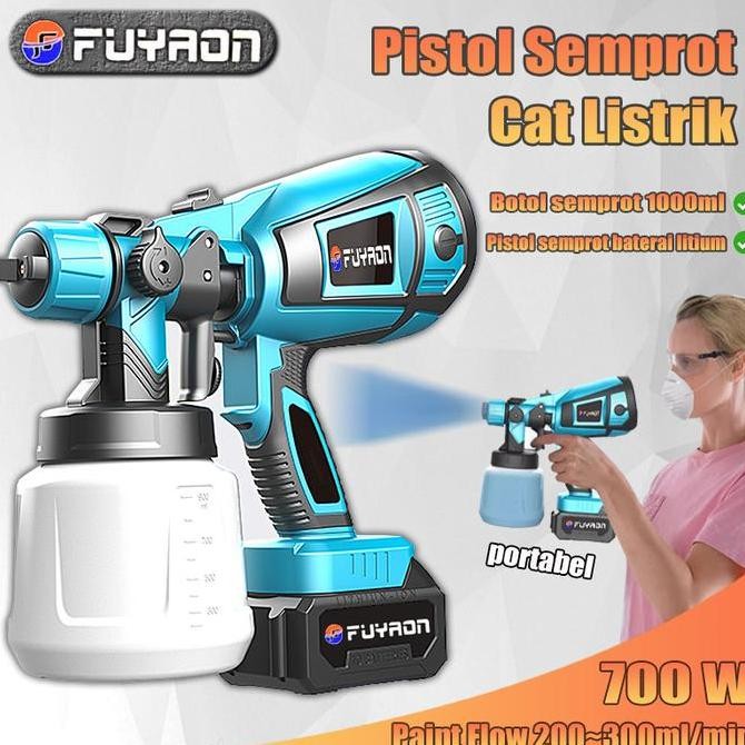 FUYAON alat cat semprot listrik mesin cat semprot listrik 1000ml high power pistol  sprayer cat 750w