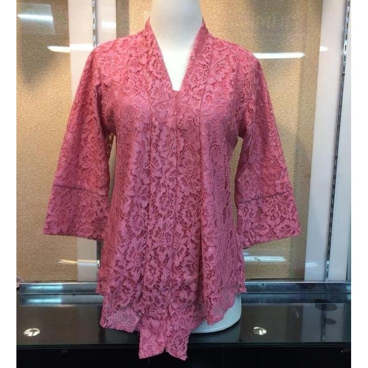 Sale Atasan Kebaya Kutu Baru Brokat Floy Seri Warna Dusty Pink