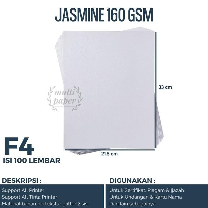

BEBAS ONGKIR - Kertas Jasmine F4 isi 100 lembar / Fancy Paper / Kertas Undangan