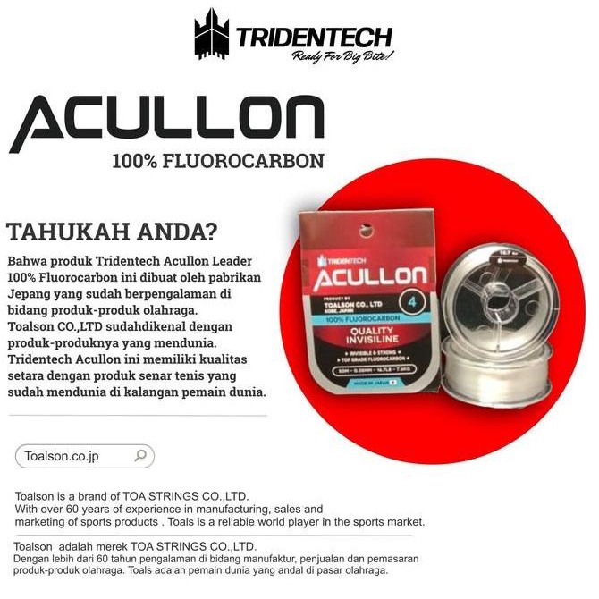 (Expert) Senar Pancing Leader Acullon Leader Tridentech FlouroCarbon