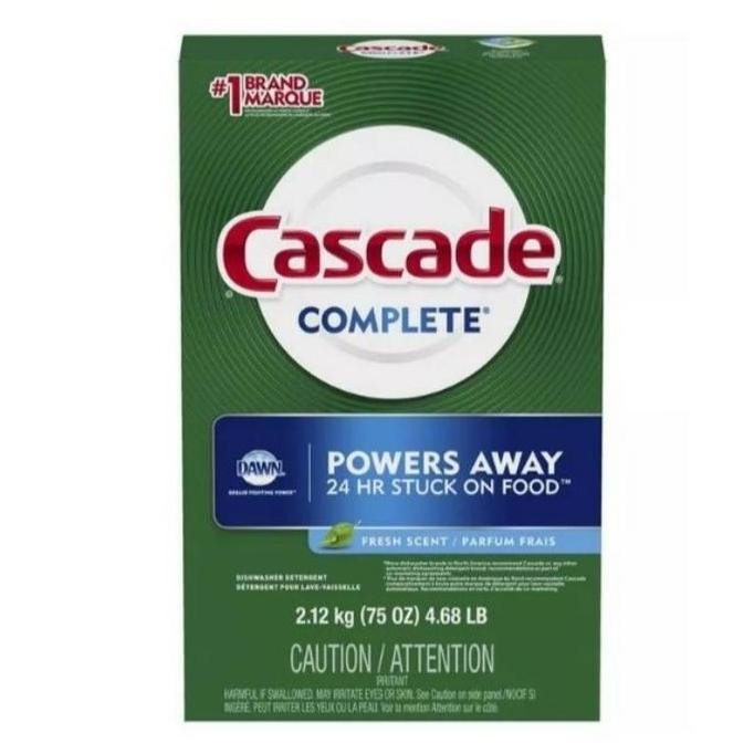 cascade complete dishwasher detergent powder powers away 2.12kg - wash