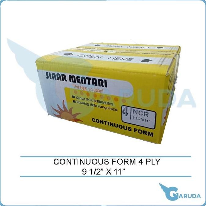 

TERMURAH - Continuous Form / Kertas Komputer Paper Print 9 1/2" x 11" 4 ply (K4)