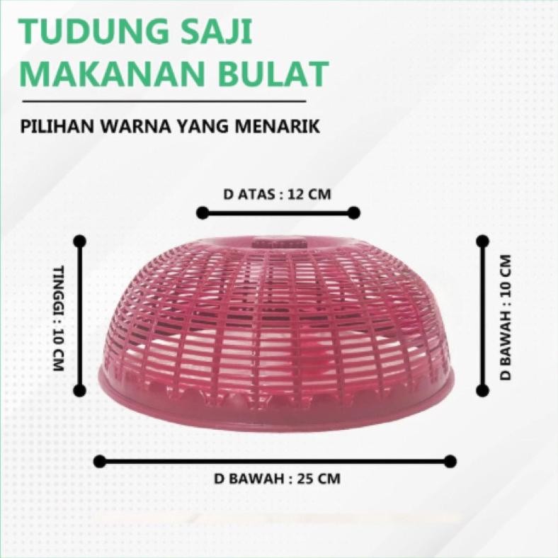 Tudung Saji - Penutup Makanan Plastik Jaring Mini Tempat Penyimpanan Makanan Warna Bulat Baru