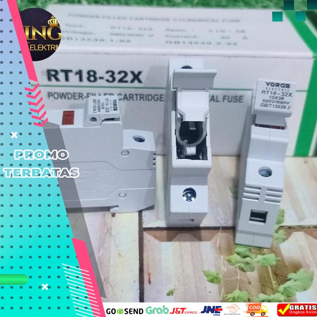 FUSE HOLDER RT18-32 DIN RAIL RUMAH FUSE 10 X 38 10*38 10X38 VORGE