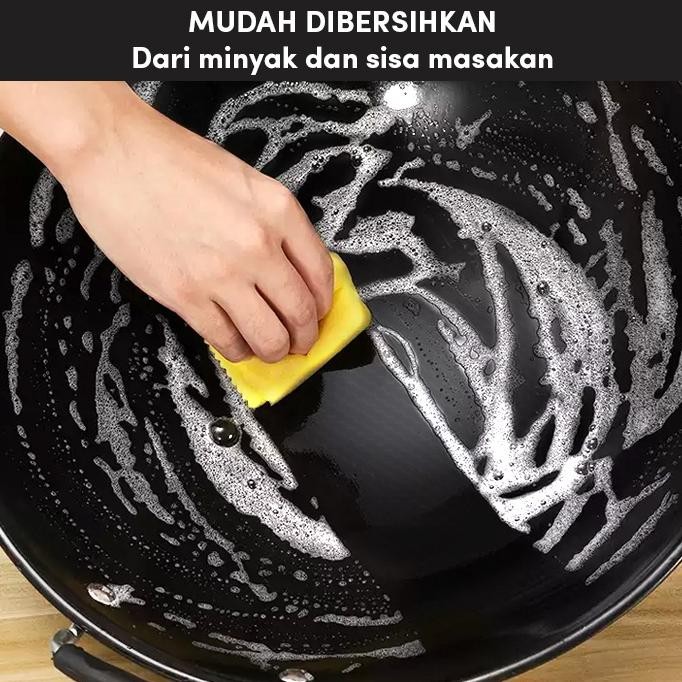 Wajan Kuping Enamel Kuali Hitam Ukuran 34 Cm Diameter Qme Shinko Spaylater 0%