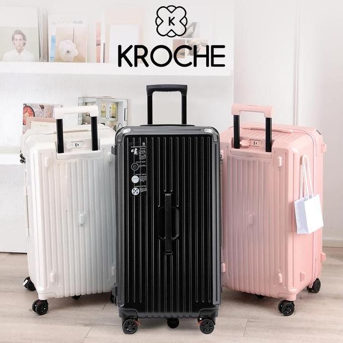 TERLARIS - Kroche - Koper Cabin Bagasi 20/32 Inch Koper Fiber Anti Pecah Bahan Polycarbonate With TS