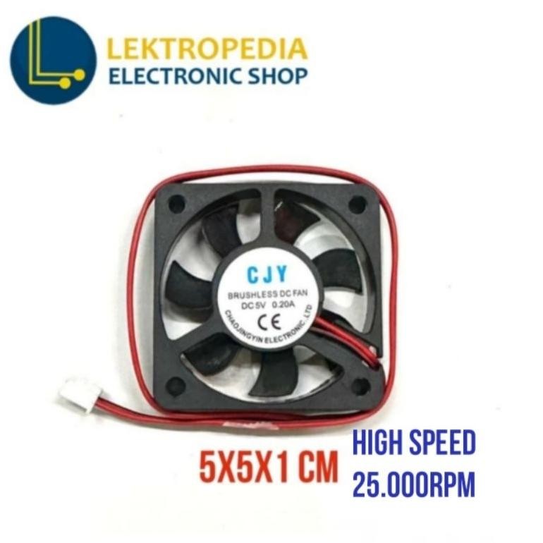 Fan DC 5V 5cm HIGH SPEED Kipas Cooling Fan 5 cm 5 V 5 Volt 5Volt 5x5 Mini