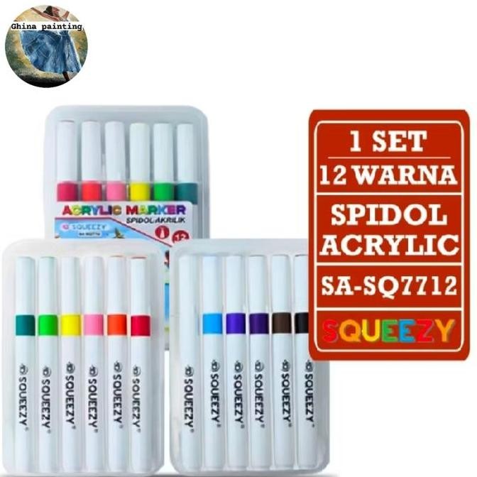 

Sale 1 Set 12 Pcs Spidol Kuas Akrilik Brush Pen Marker