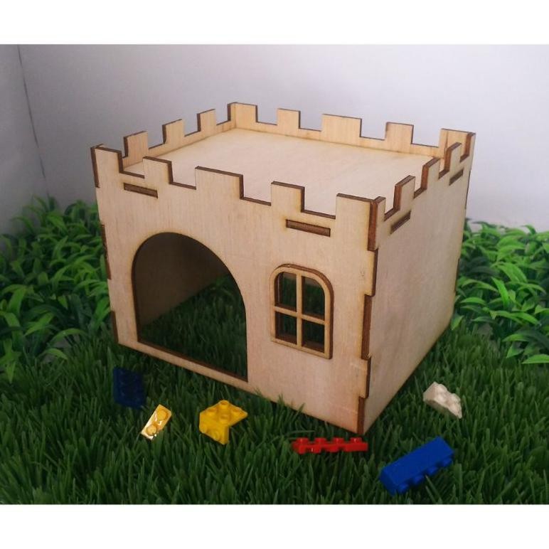 rumah landak mini kayu mainan hewan peliharaan RB12