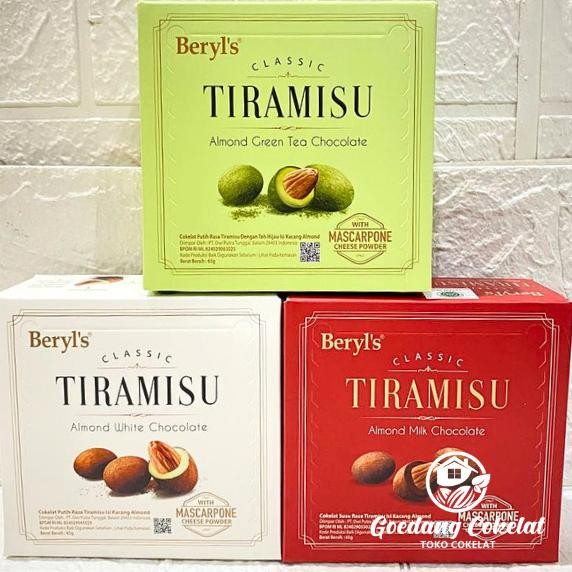 

Termurah Beryls Classic Tiramisu Almond Green Tea Milk White Chocolate 65G Coklat Malaysia -28
