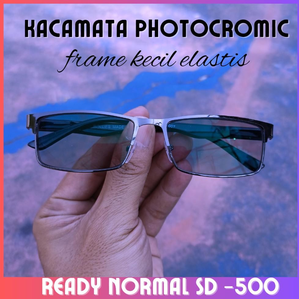 TERBARU KACA MATA MINUS PRIA PHOTOCROMIC OPTIK ASLI ORI FRAME KECIL TANGKAI PEGAS ELASTIS