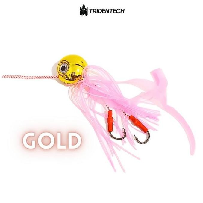 TERBARU - Tridentech Curly Fire Ball Umpan Mancing Laut Tairaba 60gr 80gr Slow Jigging Action Gurita