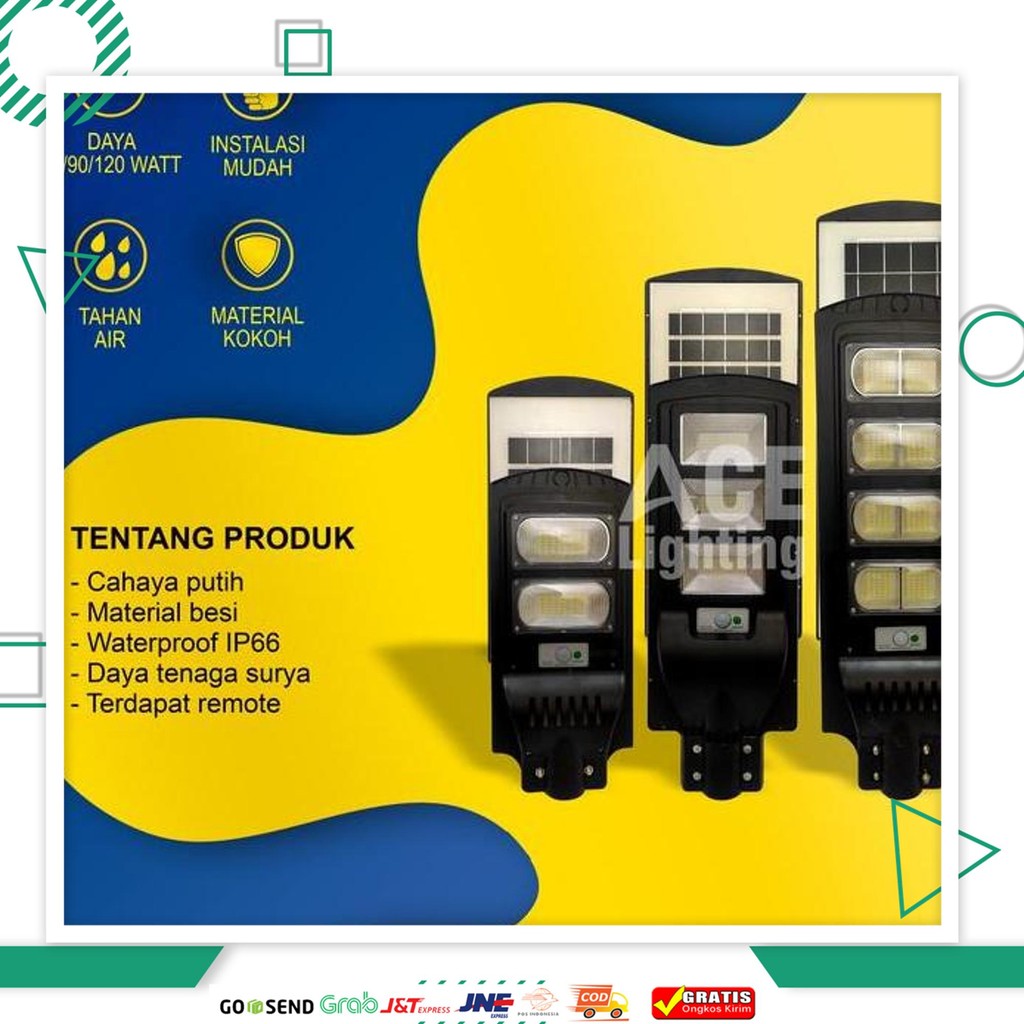 Lampu Jalan Solar 60 W Pju Solar Cell 90 W Pju 120 Watt Led Remote