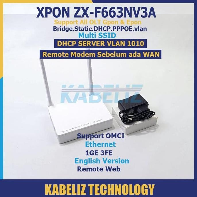 Onu Xpon Zx F663Nv3A Ont Gpon Onu Epon Support All Olt Gpon Dan Olt Epon New Stok