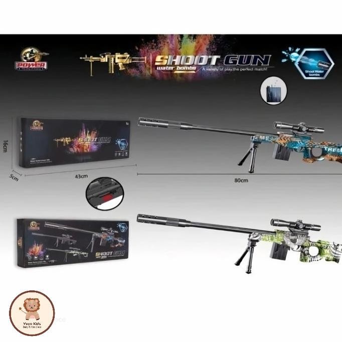 BNM Mainan Anak Sniper AWM Gel Blaster Pistol Mainan Soft Gun Bullet Tembak Tembakan Aman Kado Anak