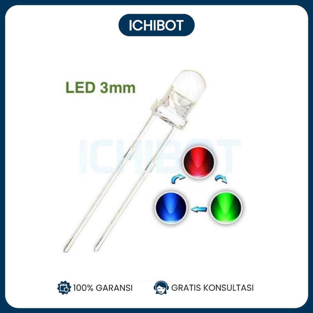 Led 3mm Warna Flashing Blink Otomatis 2 Pin - Fast